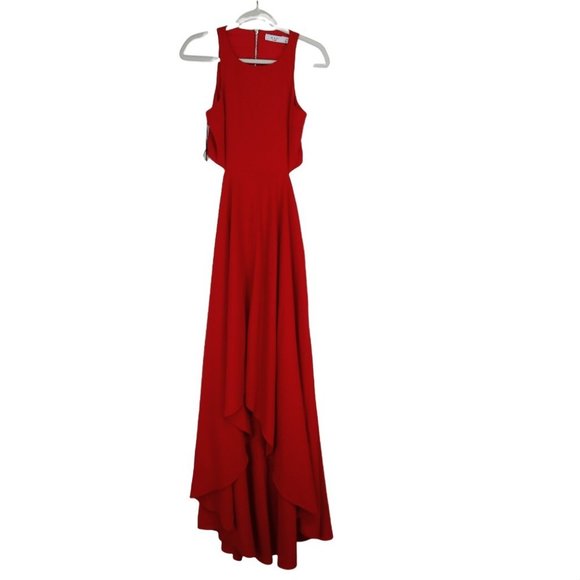NWT Ali & Jay Size XS Cut-Out Back Hi-Lo Hem Maxi Dress - Picture 3 of 11
